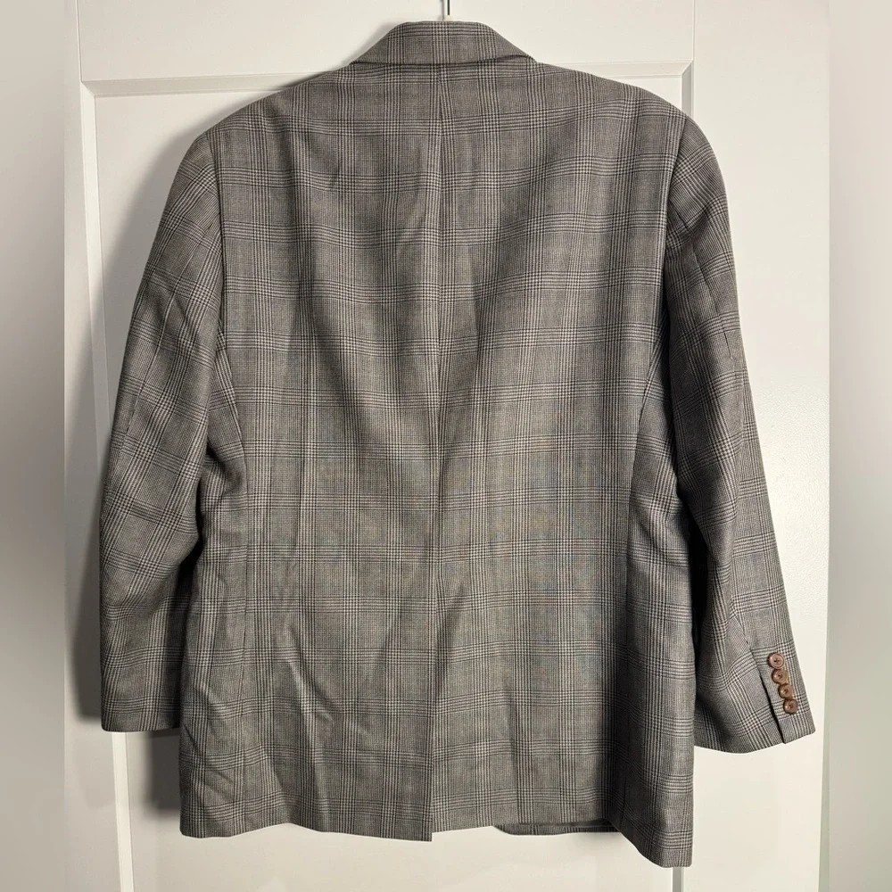 Ralph Ralph Lauren Mens Silk Wool Windowpane Sportcoat Blazer Jacket 40R